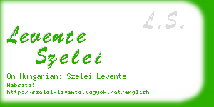 levente szelei business card